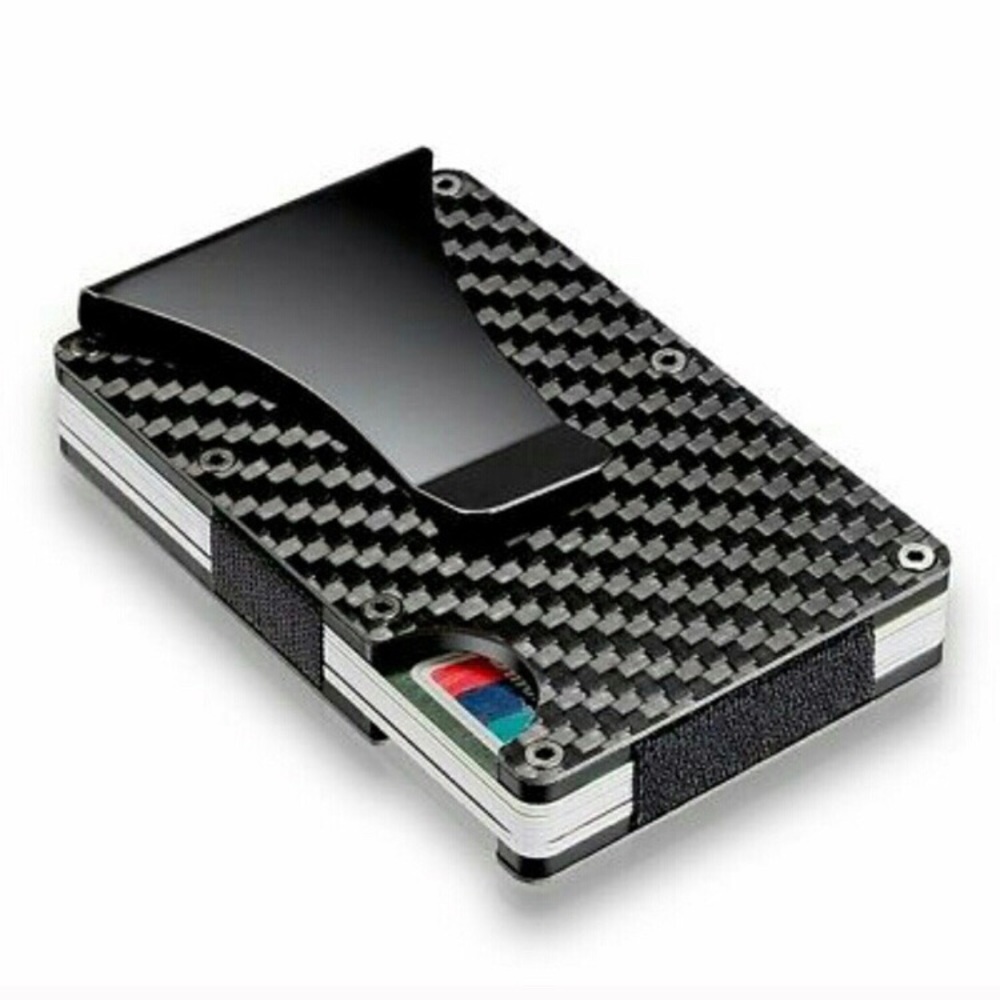 Slim Carbon Fiber Wallet with Money Clip
